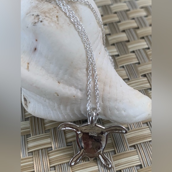 Beautiful Blue Sea Turtle Necklace & Earrings - Picture 2 of 2